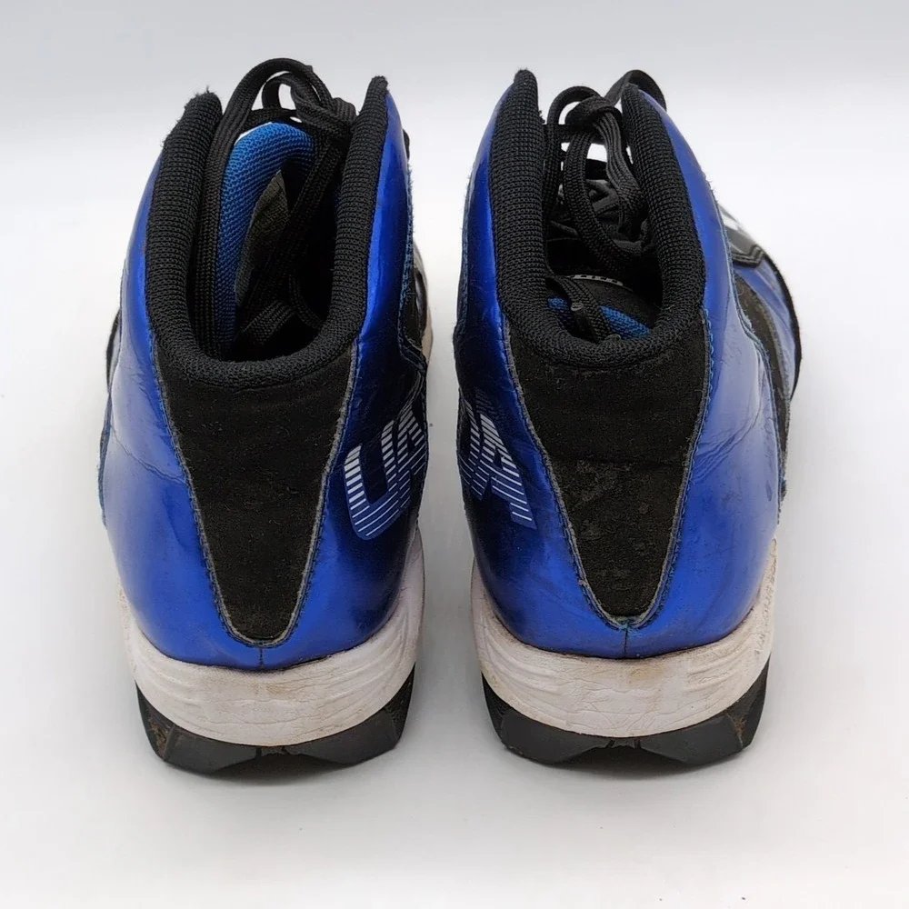 Under Armour Shoes Mens Hammer Black Blue 7 Football Cleats Mid Top 1258031-041